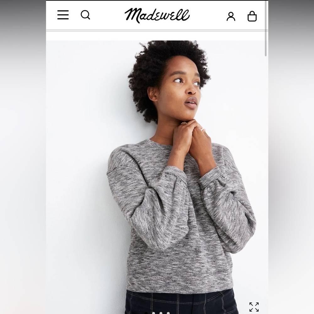 Madewell Textured Crewneck Sweatshirt